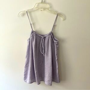 H&M Satin Tank Top XS Silver Blue
